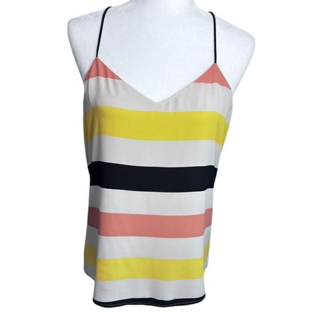Express Pink and Yellow Striped Sleeveless Camisole Reversible